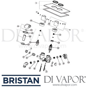 Bristan Prism Concealed Dual Control Shower Spare Parts - BR DV 234